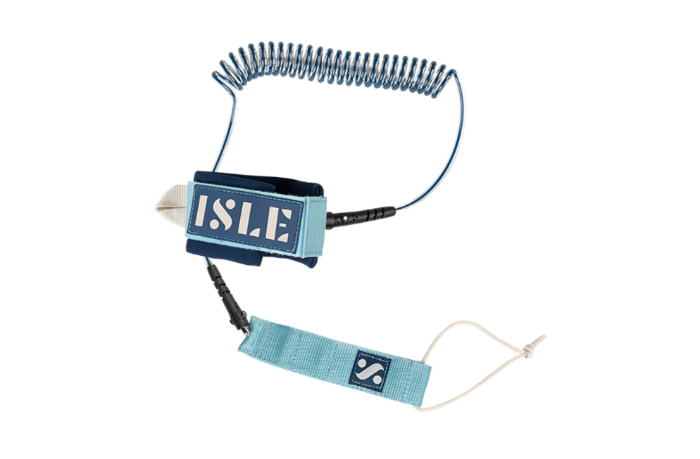 Leash De Surf Paddle Board 5 Ft 5 Mm - Corde De Sécurité Coil Bleue Pour Shortboard Et Bodyboard